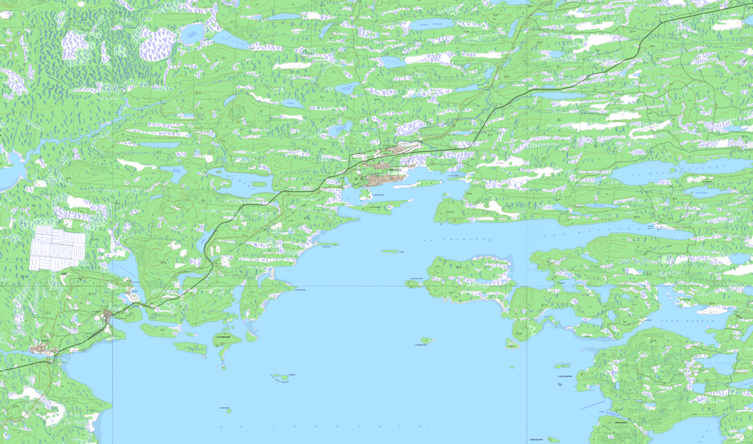 Топографическая карта Кестеньга