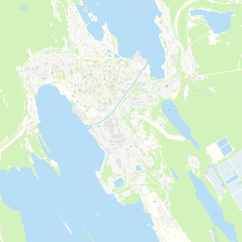 Топографическая карта Кондопога
