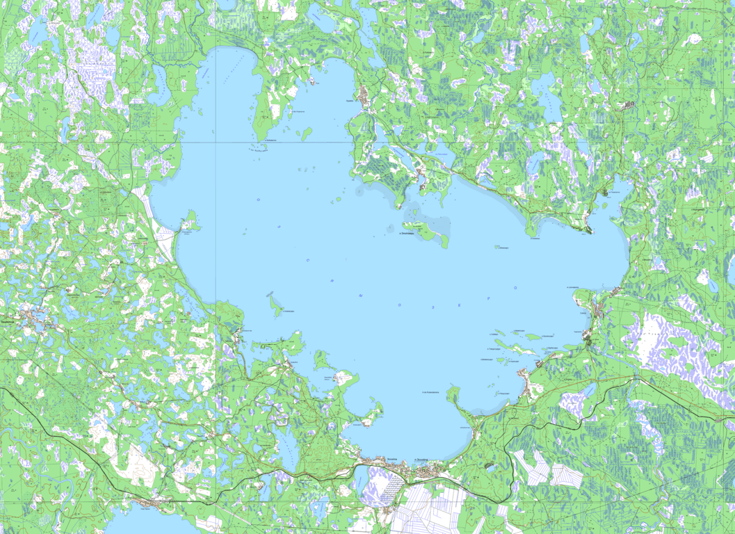 карта  озеро Сямозеро  в хорошем качестве