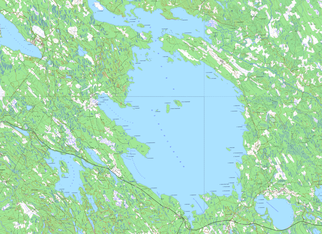 карта  озеро Янисъярви   в хорошем качестве