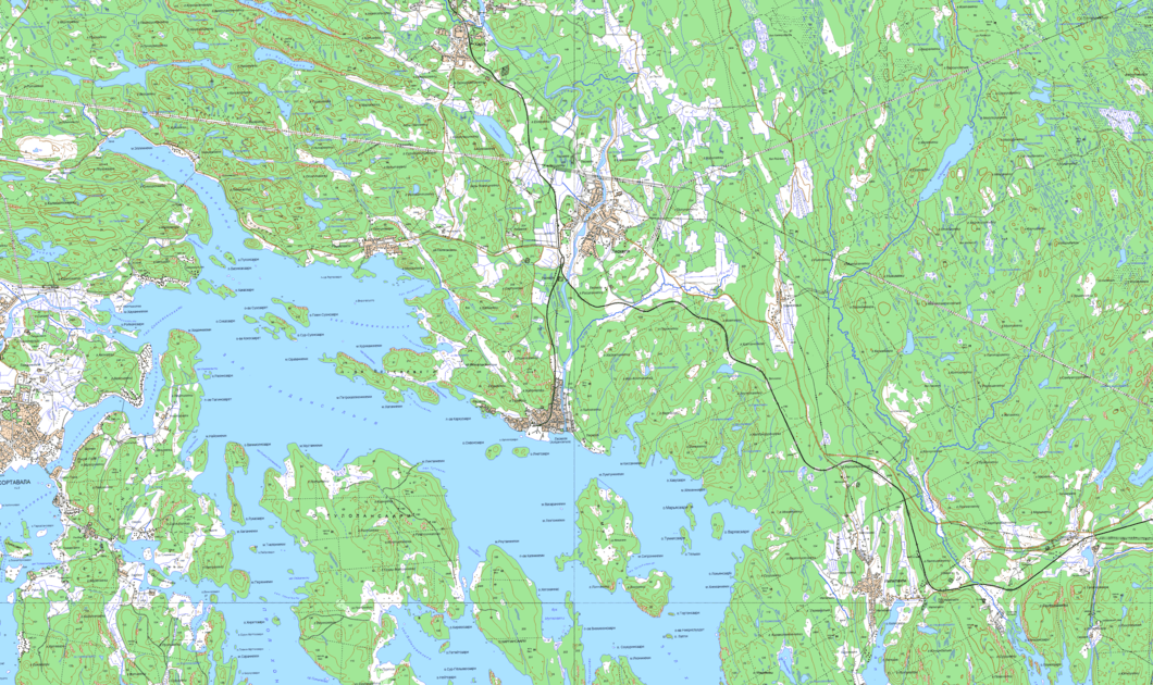 Карта Хийденсельга, Ляскеля в хорошем качестве
