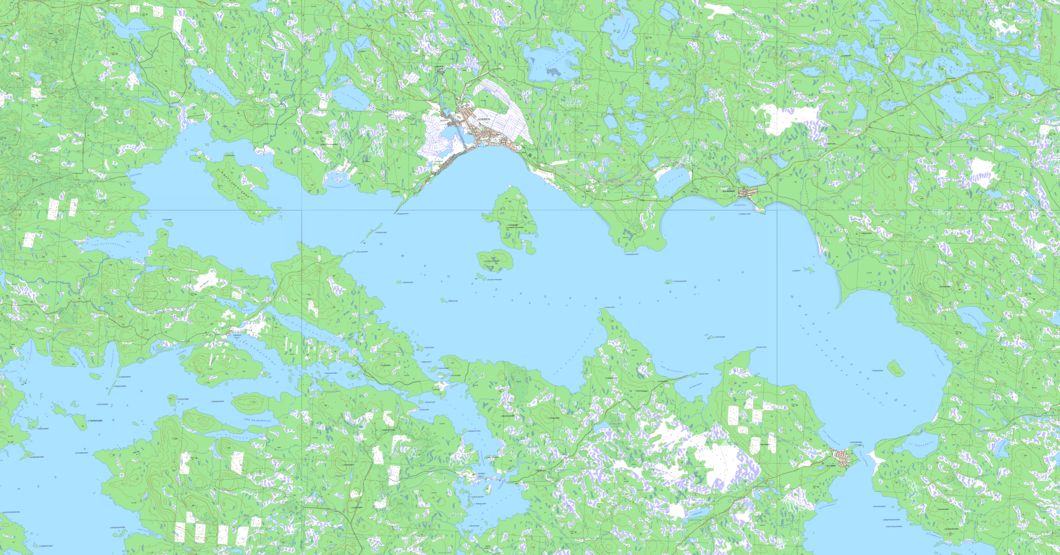 карта  озеро Среднее  Куйто  в хорошем качестве